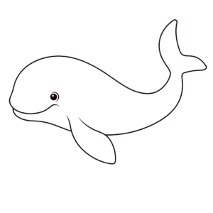 Desenho de baleia beluga