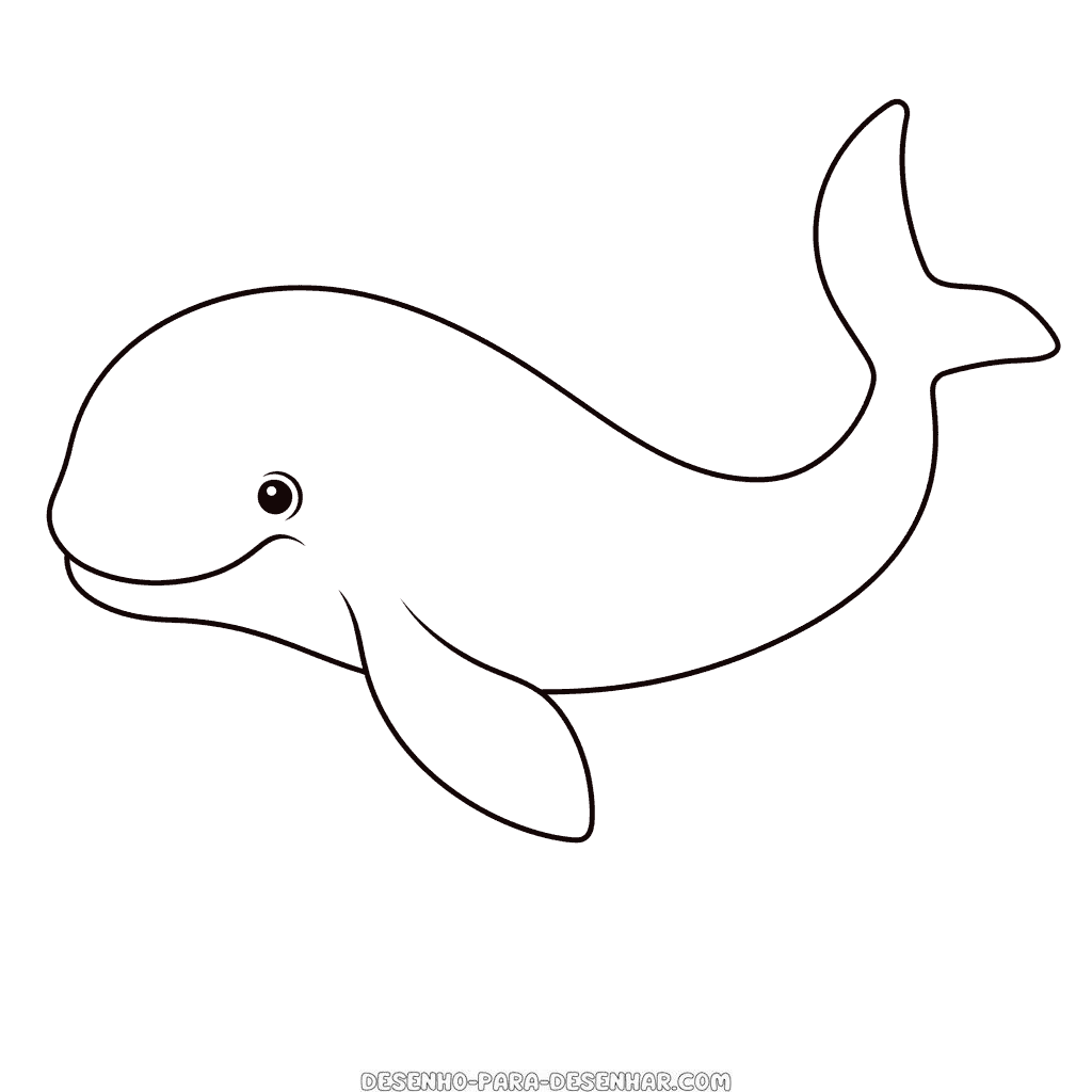 Desenho de baleia beluga