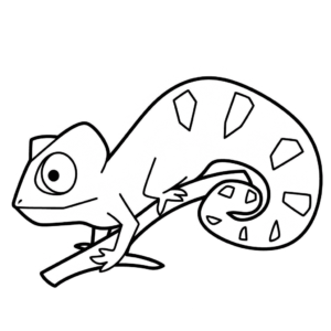Desenho de camaleão