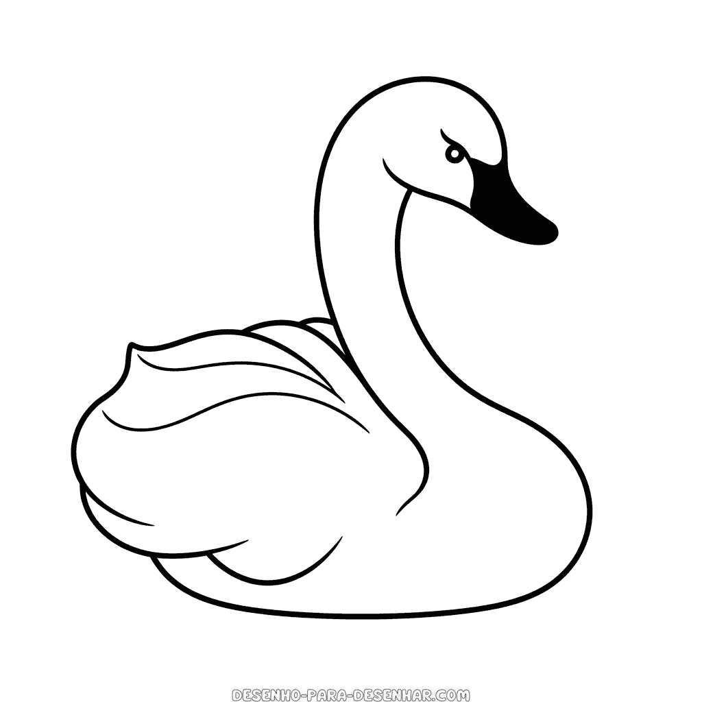 Desenho de cisne