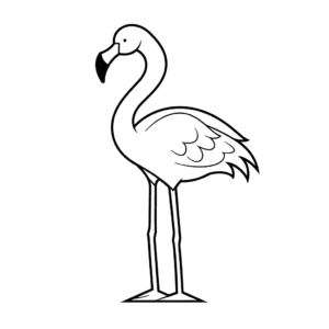 Desenho de flamingo