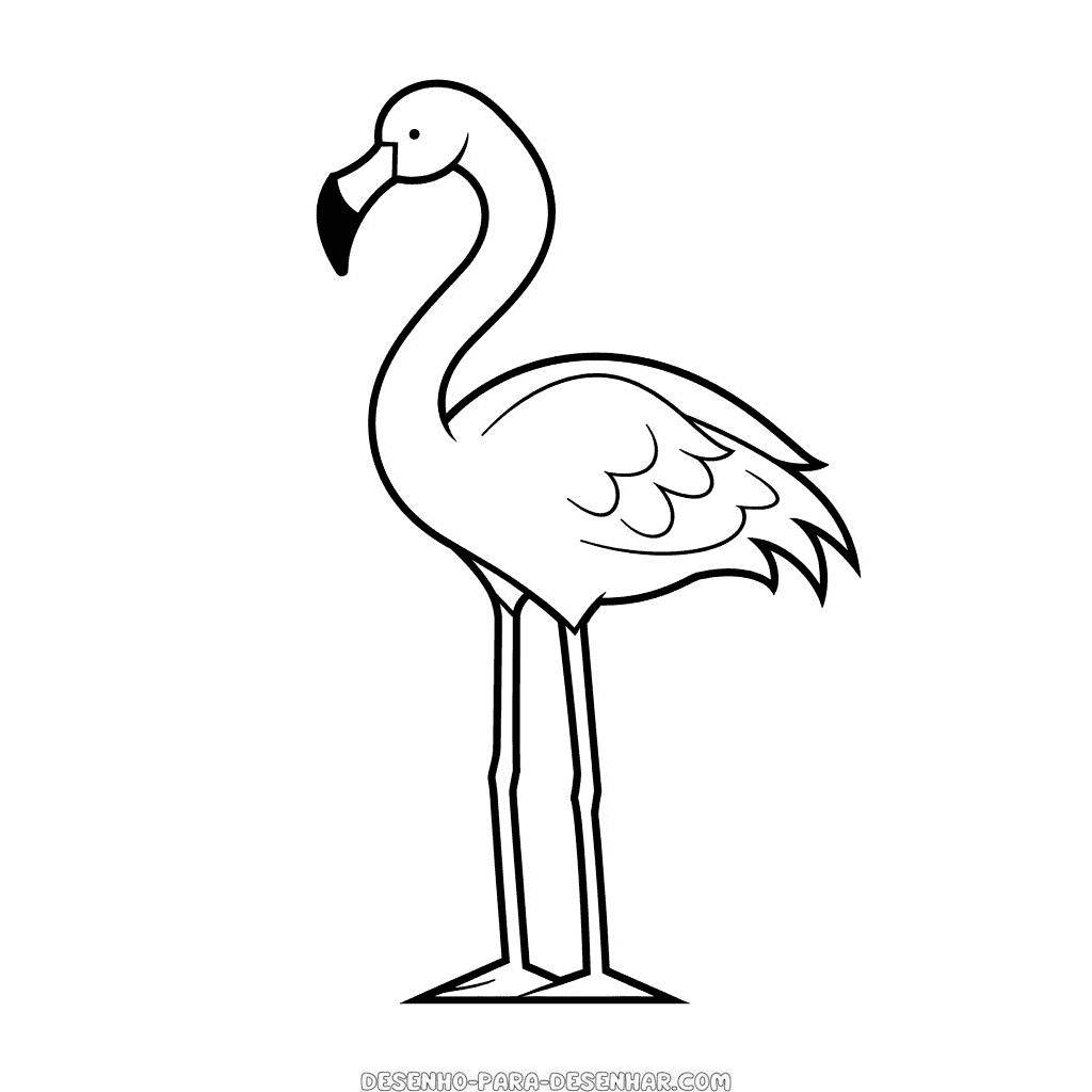 Desenho de flamingo