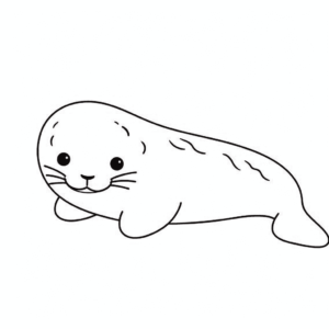 Desenho de foca leopardo