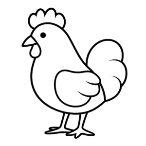 Desenho de galo