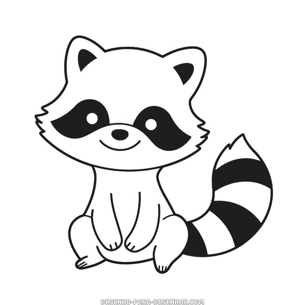 Desenho de guaxinim