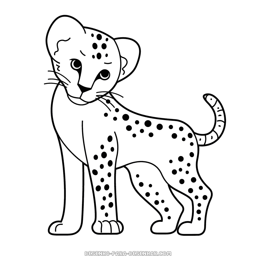 Desenho de guepardo