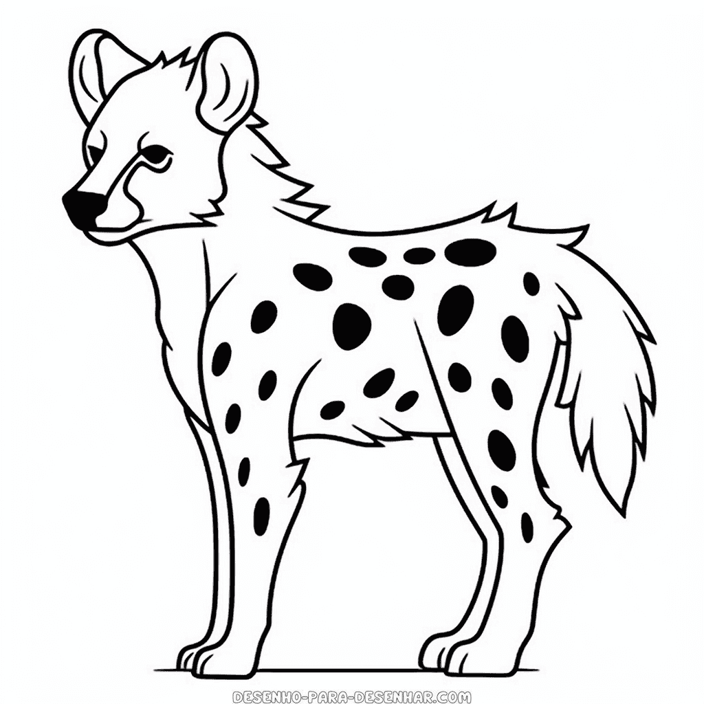 Desenho de hiena