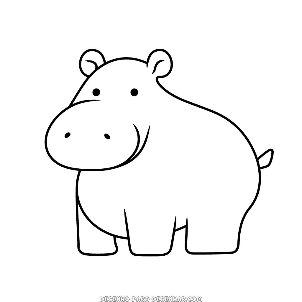 Desenho de hipopótamo