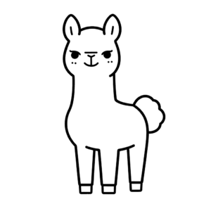 Desenho de lhama