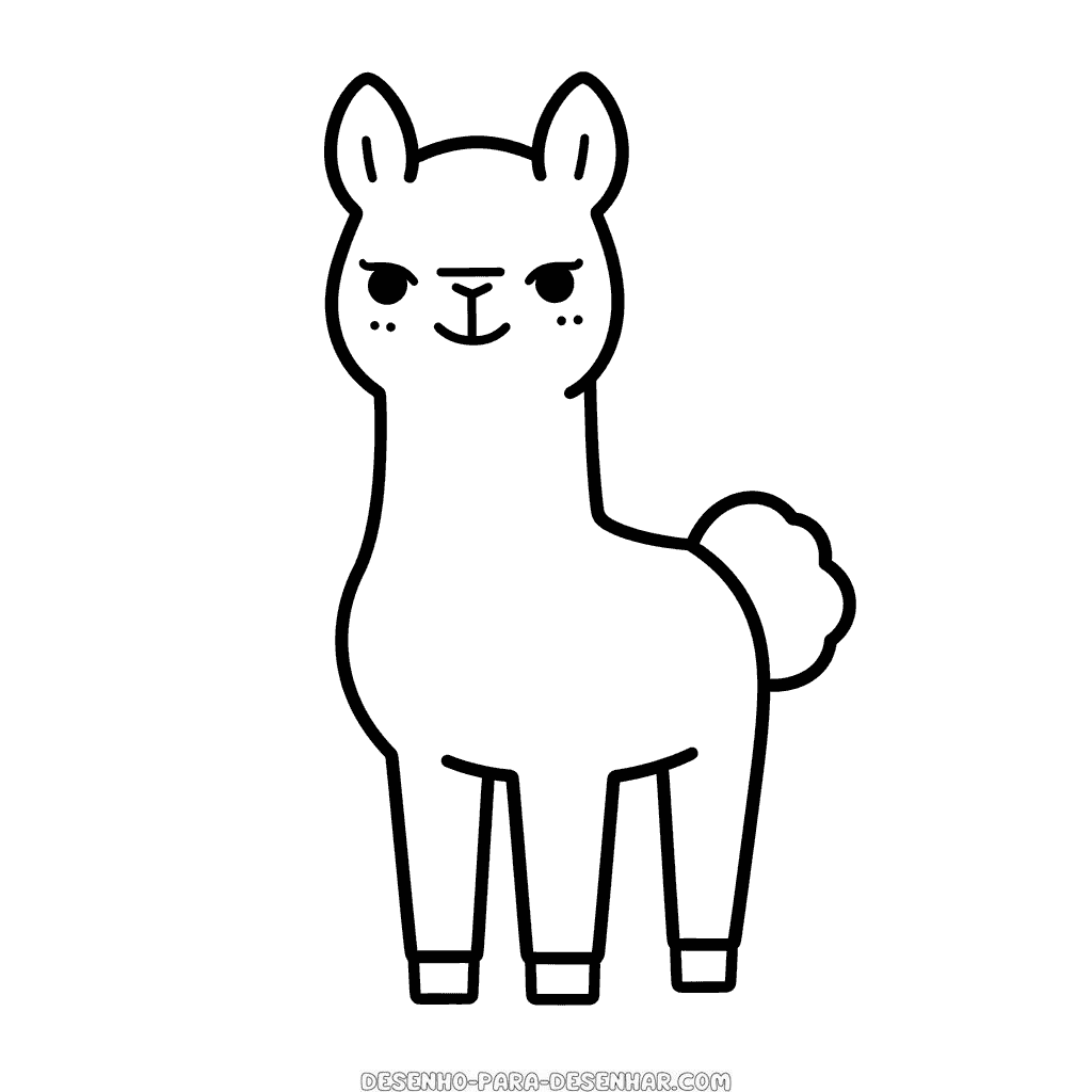 Desenho de lhama