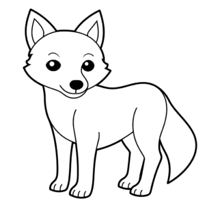 Desenho de lobo cinza