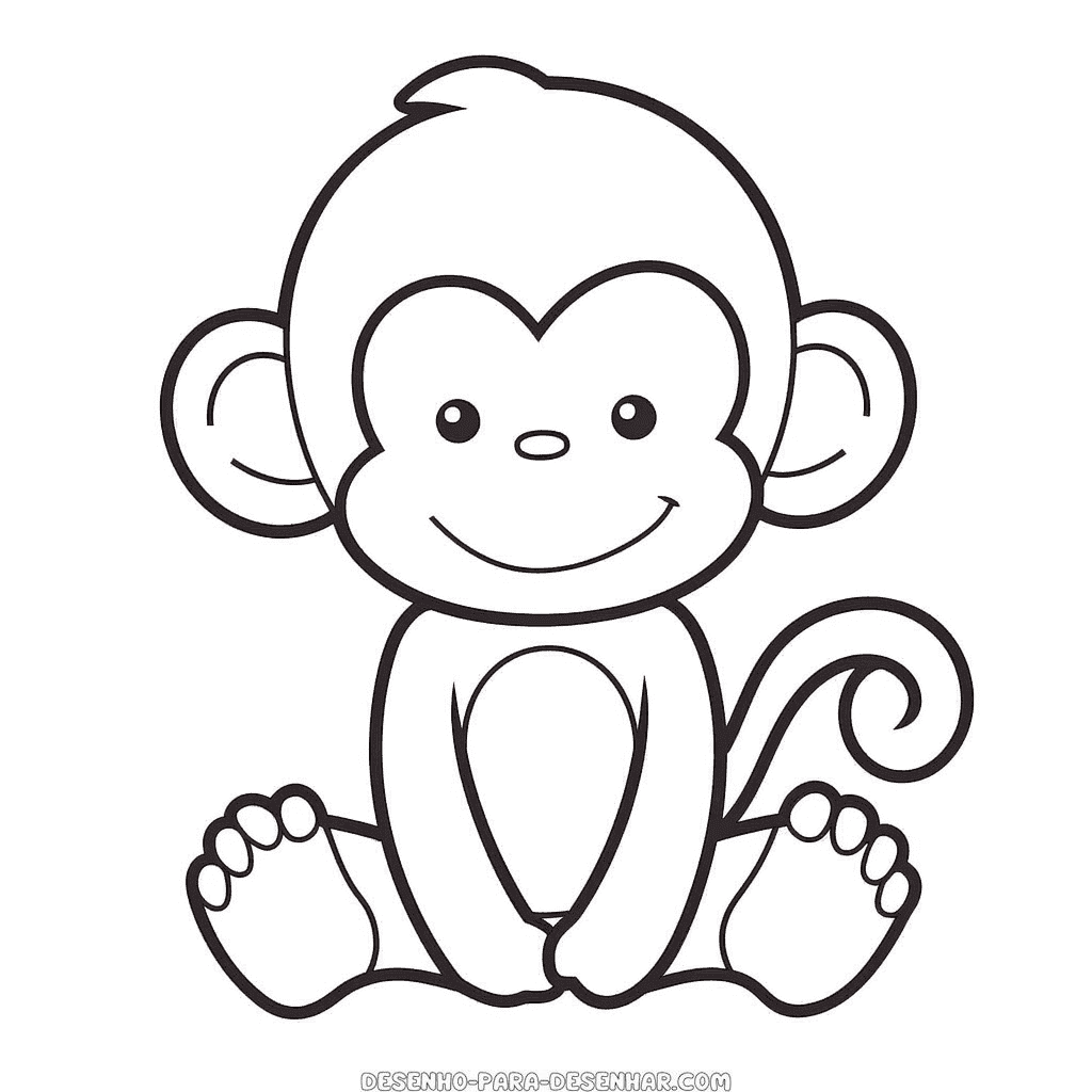 Desenho de Macaco para colorir  Desenhos para colorir e imprimir gratis