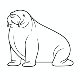 Desenho de morsa