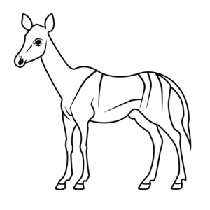 Desenho de okapi