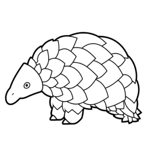Desenho de pangolim