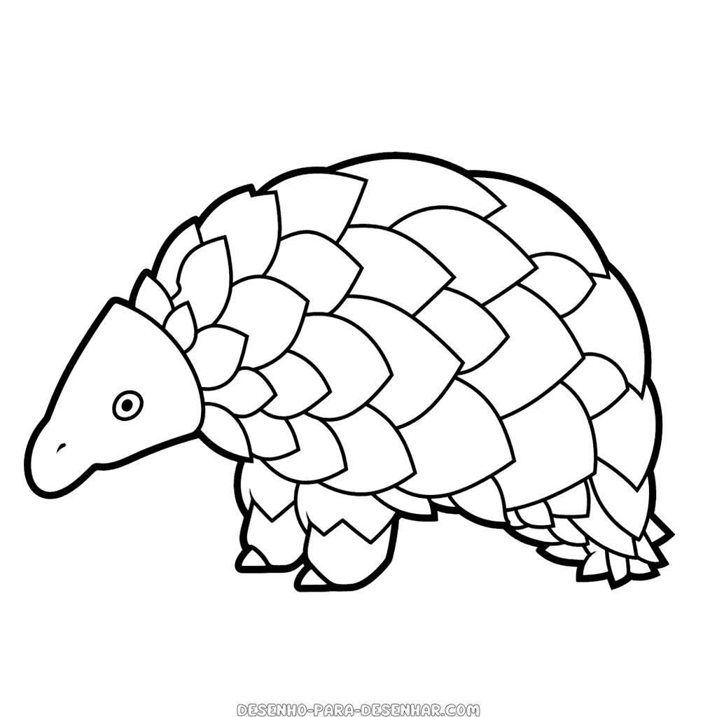 Desenho de pangolim