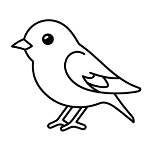 Desenho de pardal