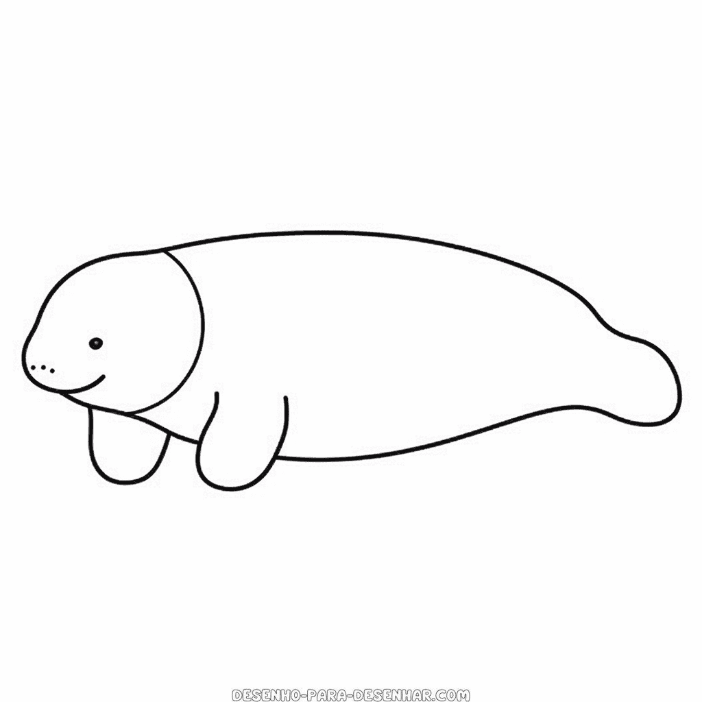 Desenho de peixe-boi