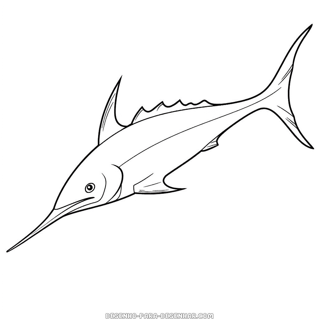 Desenho de peixe-espada