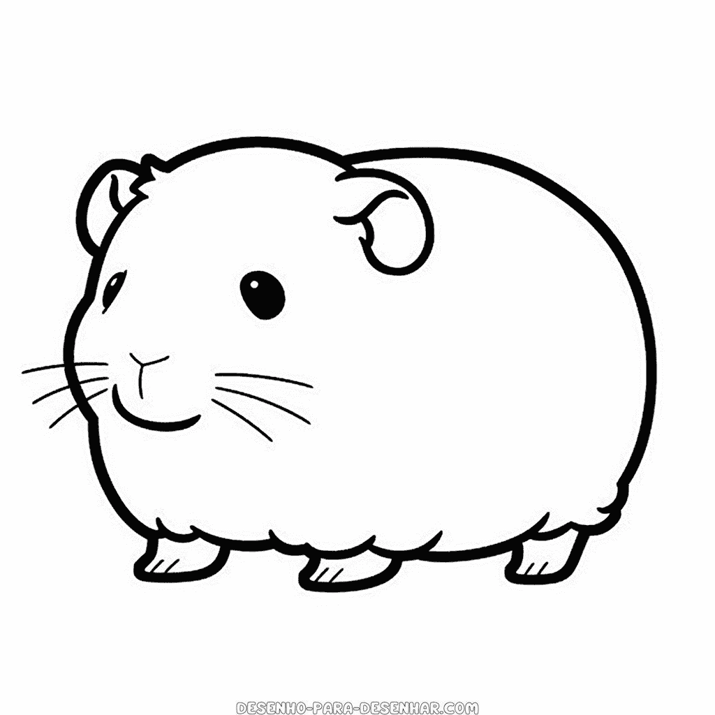 Desenho de porquinho da índia