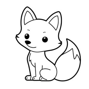 Desenho de raposa vermelha