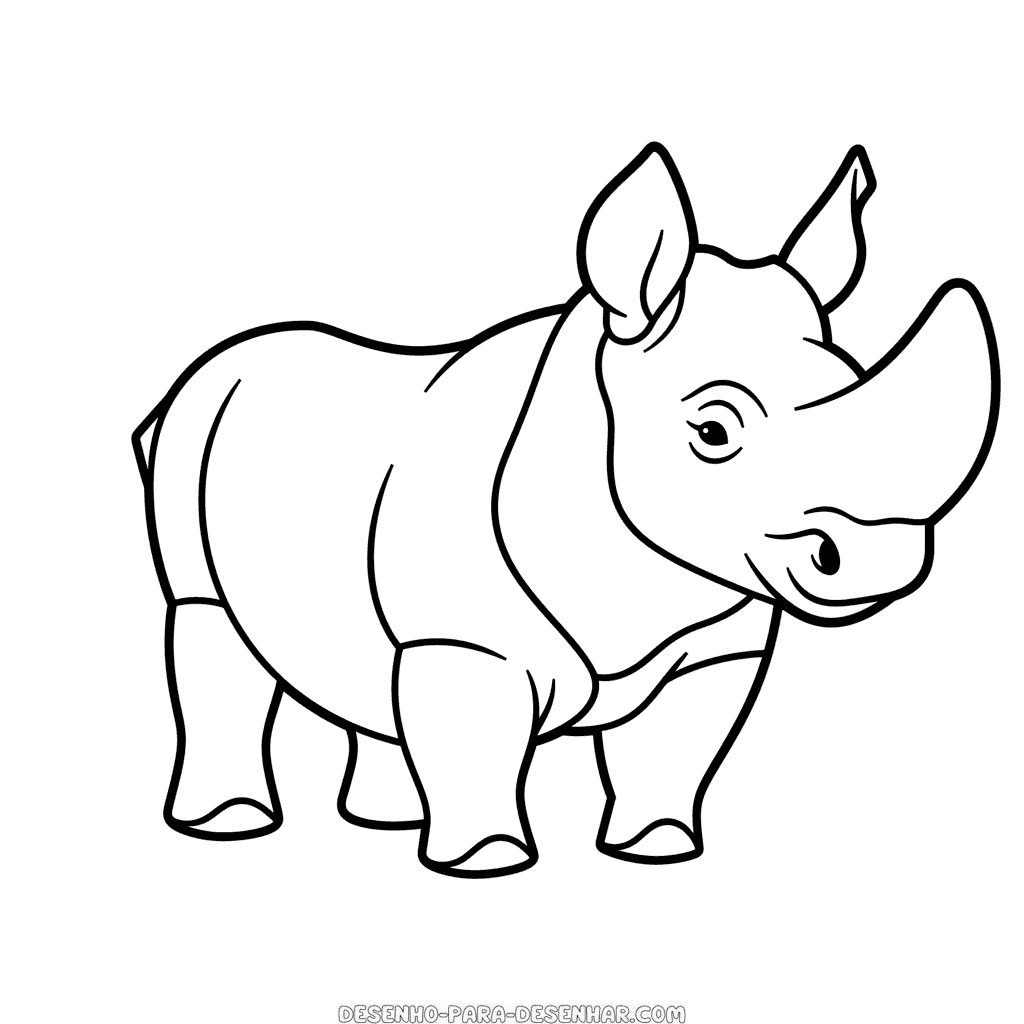 Desenho de rinoceronte