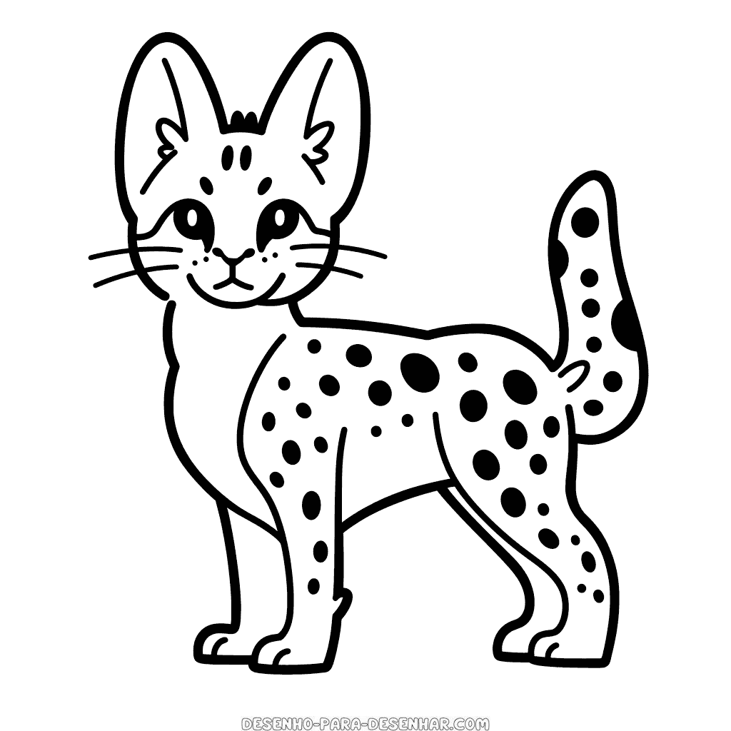 Desenho de serval