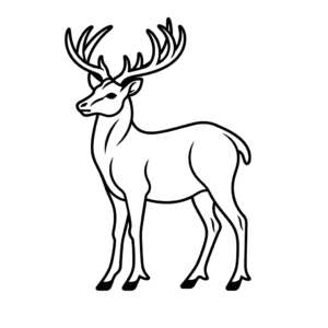 Desenho de veado vermelho