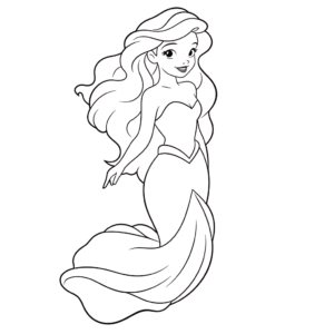 Desenho de a ariel, a pequena sereia