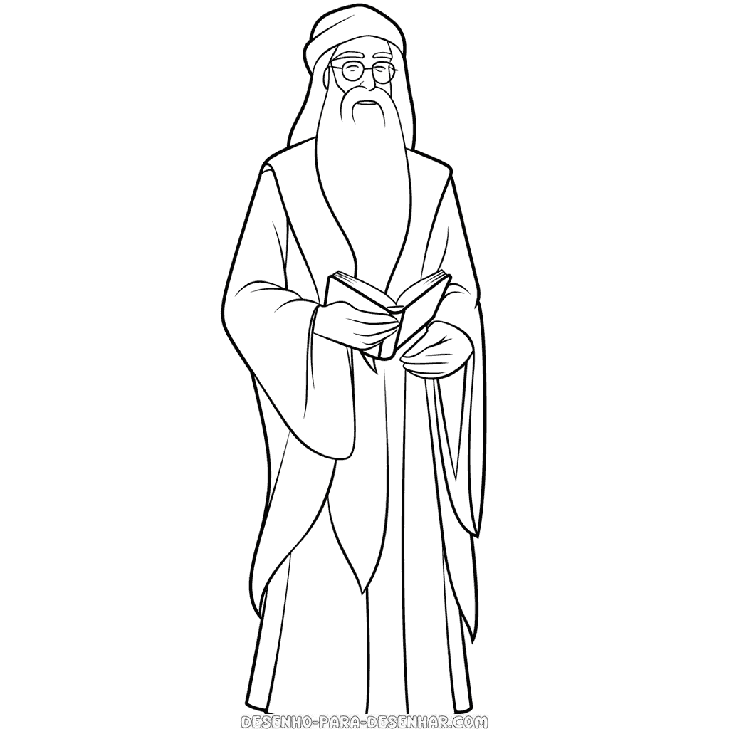 Desenho de albus dumbledore