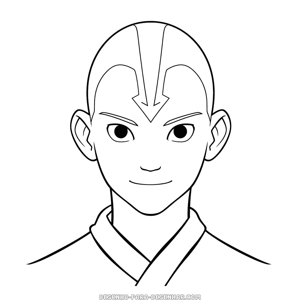 Desenho de avatar o último dobrador de ar