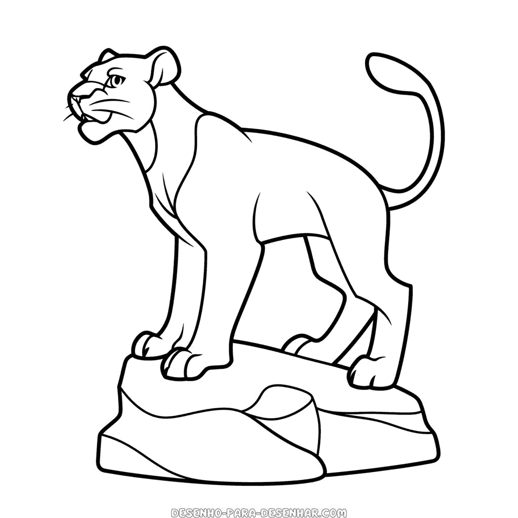 Desenho de bagheera o livro da selva