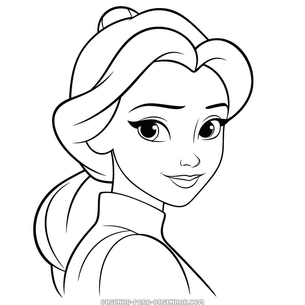 Desenho de bela, a bela e a fera