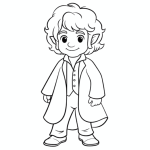 Desenho de bilbo baggins