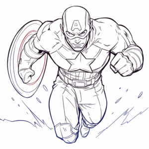 Desenho de capitão américa