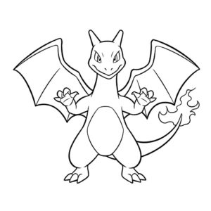 Desenho de charizard pokemon