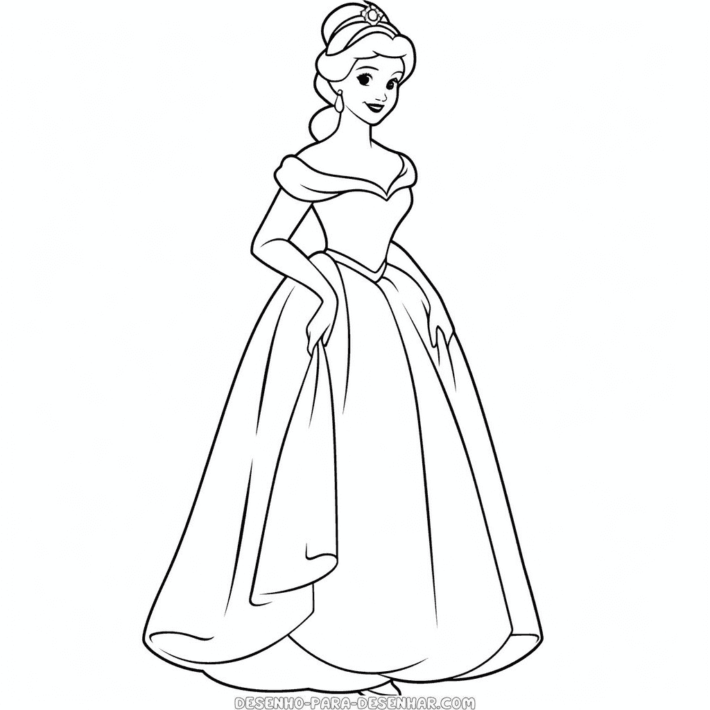 Desenho de cinderela
