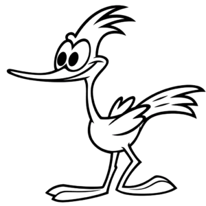 Desenho de corredor rodoviário looney tunes