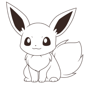 Desenho de eevee pokemon