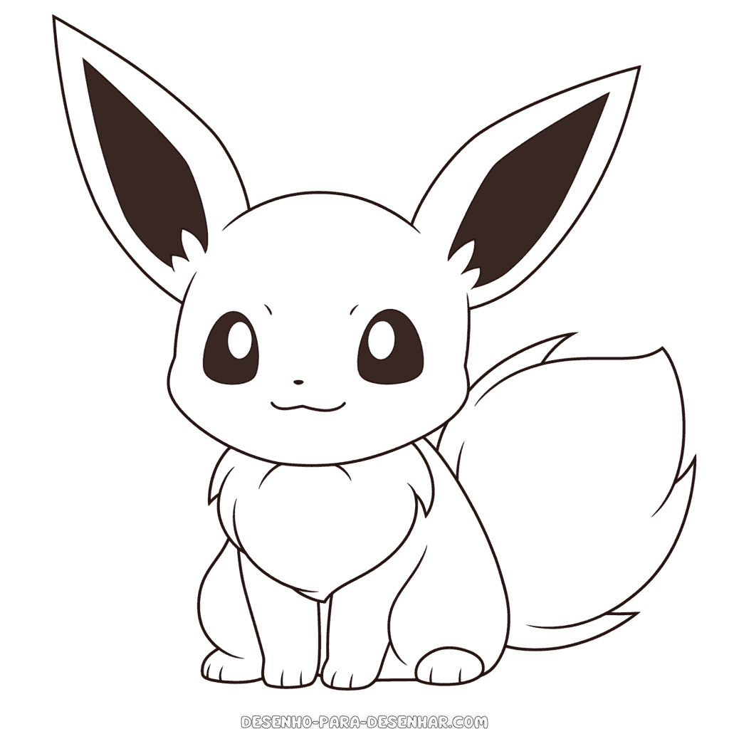 Desenho de eevee pokemon