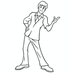 Desenho de fred jones scooby-doo