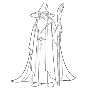 Desenho de gandalf