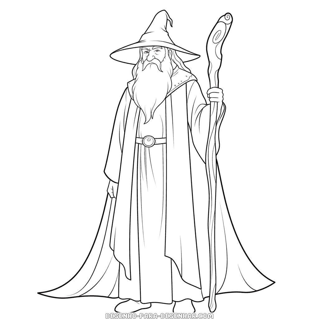 Desenho de gandalf