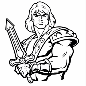 Desenho de he-man mestres do universo