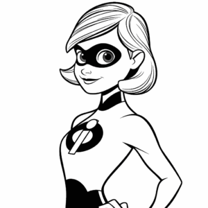 Desenho de helen parrelastigirl os incríveis