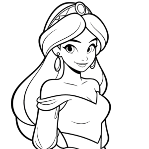 Desenho de jasmine aladdin