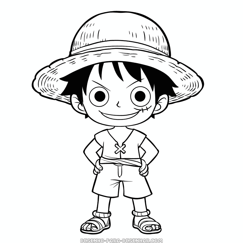 Desenho de luffy one piece