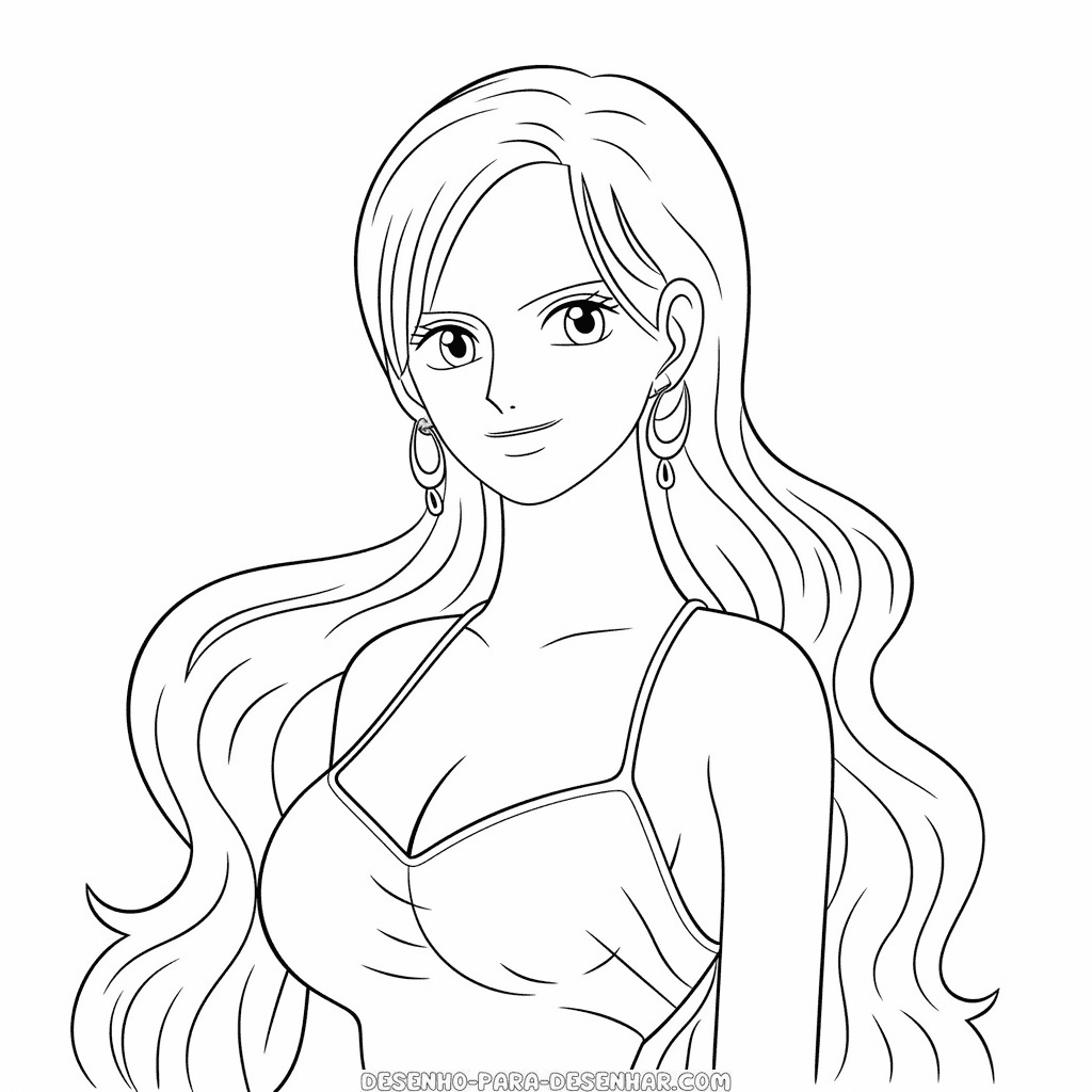 Desenho de nami one piece