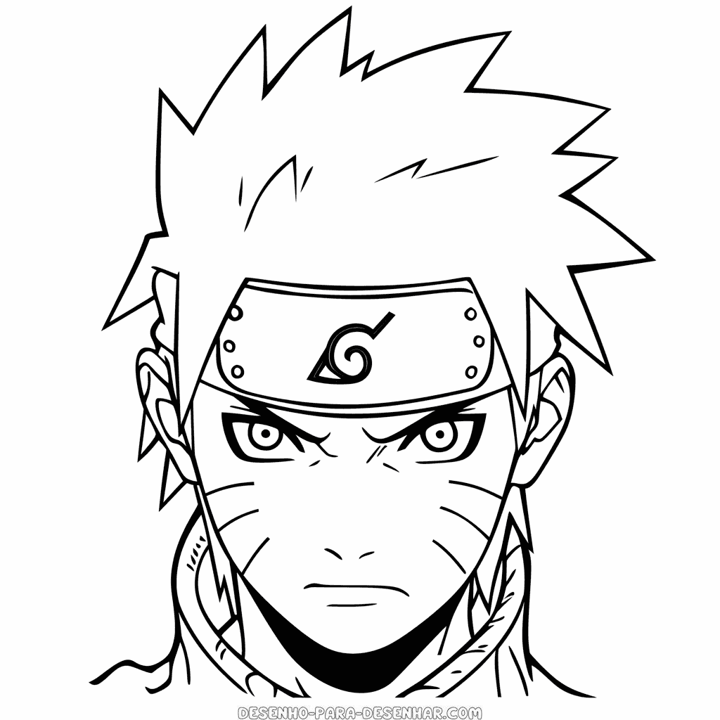 Desenho de naruto uzumaki
