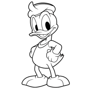 Desenho de pato donald